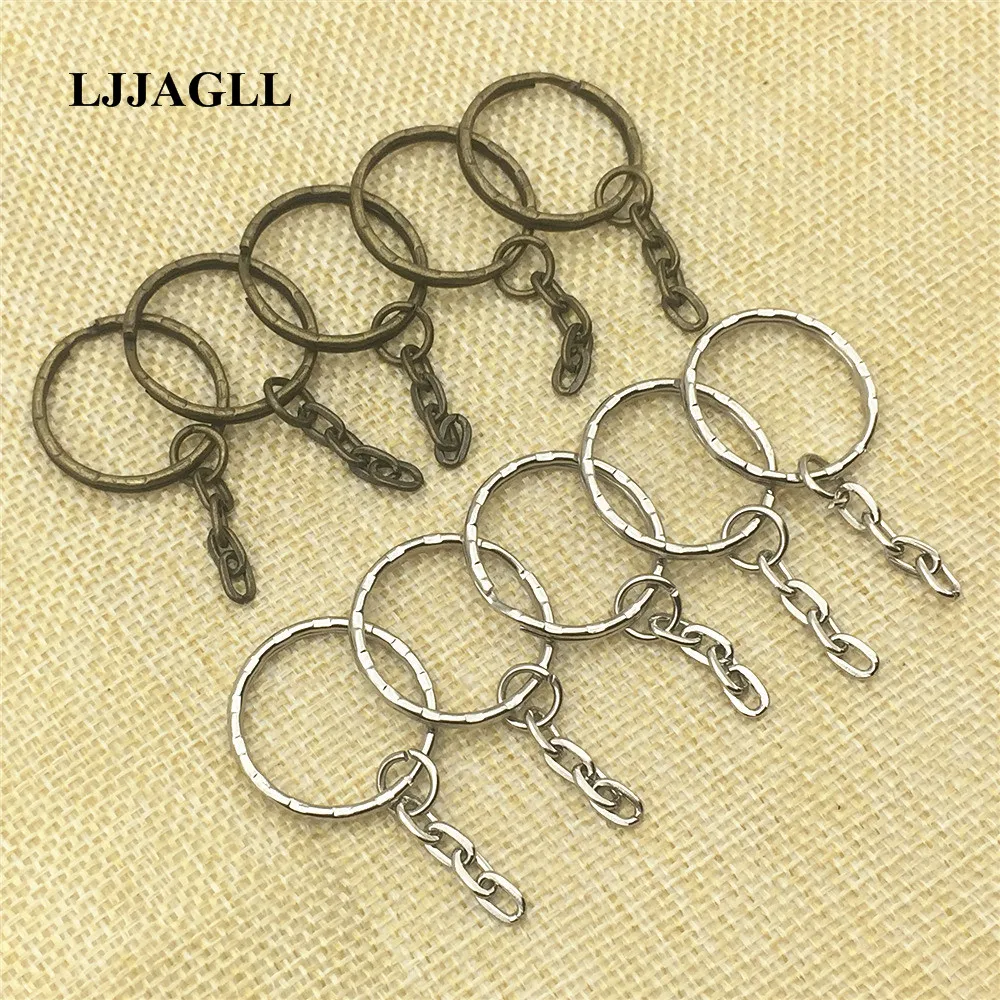 Buy 10pcs/lot Rhodium Silver Bronze Metal Key Ring Key