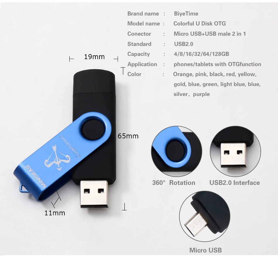 USB флеш-накопитель Miniseas 12 созвездий OTG 128gb 64gb cle usb флеш-накопитель 32gb Pendrive 16gb 8gb 4 gb USB 2,0 memory stick