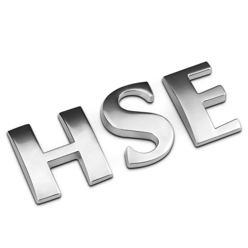 

Dsycar 1Pcs 3D Metal HSE Car Side Fender Rear Trunk Emblem Badge Sticker Decals for Land Rover Range Rover,Car decorations
