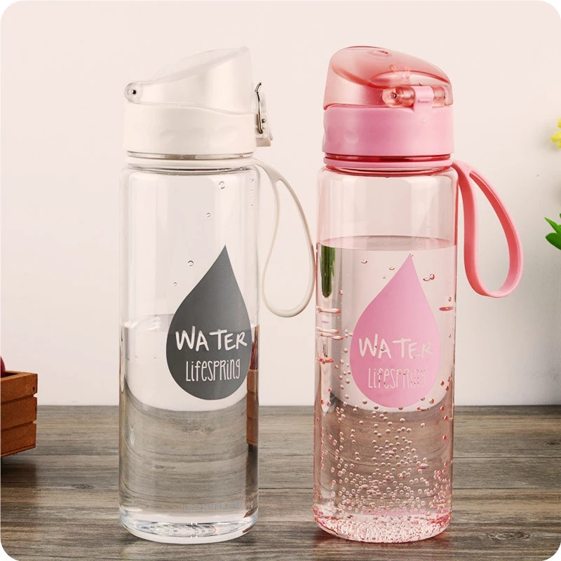 YiHAO 500 мл новые пластиковые удобные спортивные бутылки для воды для любителей общего транспортного средства герметичная Автоматическая пряжка бутылка для воды
