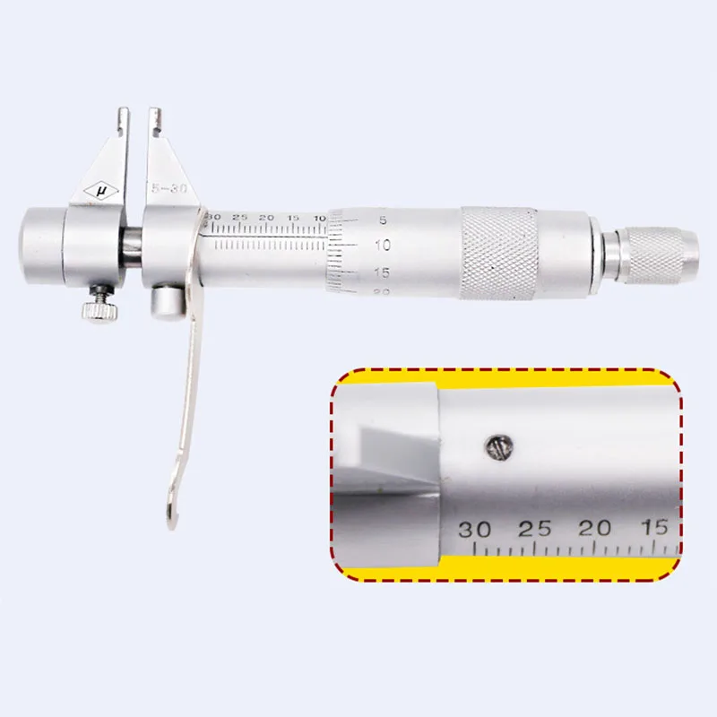 

Inside Micrometer Gauge Caliper measuring 5-30MM Stainless Steel Handheld Micrometer 0.01MM Measure Tools LB88