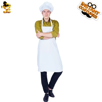 

Adult Man Cook Costume Cosplay Cook with Hat &Apron Clothing for Carnival Party Costume