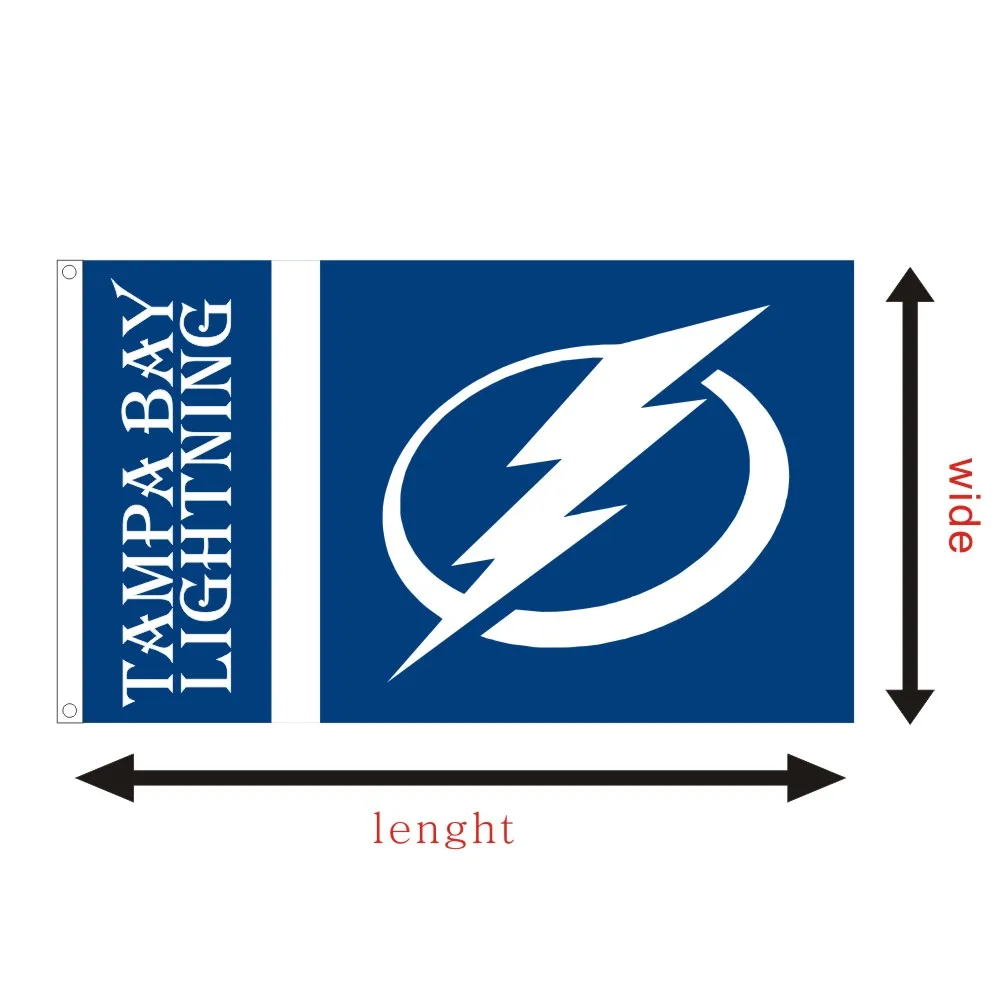 Custom Tampa Bay Lightning flags and banners NHL America hockey team