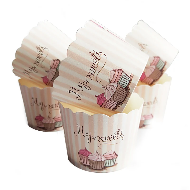 

50pcs my sweet Princess Muffin Cupcake Paper Cups for wedding birthday Party Decoration Disposable Tools