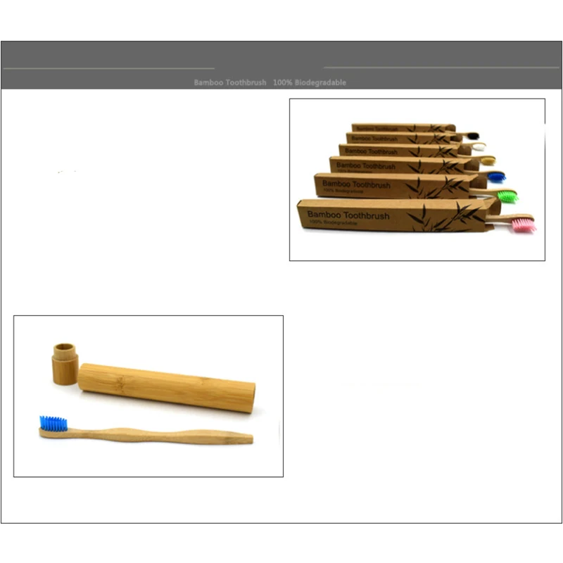 1 шт., Бамбуковая зубная щетка для ухода за полостью рта,, экологическая деревянная Радужная бамбуковая зубная щетка с мягкой щетиной для взрослых