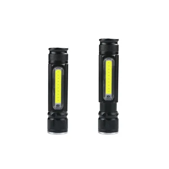 

Wasafire 2pcs/lot 3800 Lumen LED Flashlight USB Rechargeable Battery Powerful T6 Torch COB Light Linterna Tail Magnet Work Light
