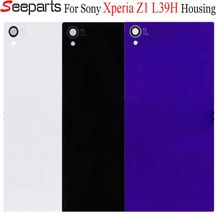 Для 5," SONY Xperia Z1 L39h Задняя крышка батареи C6902 Задняя стеклянная дверь Замена панели для SONY Z1 крышка батареи C6903