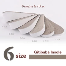 Half Height Increase Insoles for Men up 15 to 40 mm Pigskin Insole Inserts foot care pads Leather material insole 023
