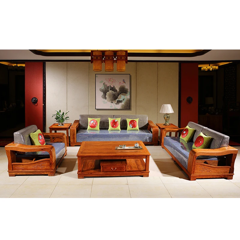 Antique Mahogany Hedgehog Large Armrest Sofa Rosewood Living Room Furniture Custom Solid Wood Rectangle Tea Table 6 Pcs/Set Antique Mahogany Hedgehog Large Armrest Sofa Rosewood Living Room Furniture Custom Solid Wood Rectangle Tea Table 6 Pcs/Set