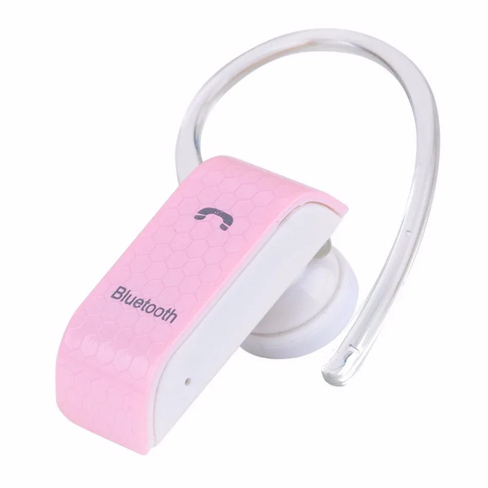 Универсальная Bluetooth гарнитура Handsfree Беспроводные наушники с микрофоном для iPhone для htc для samsung - Цвет: Pink