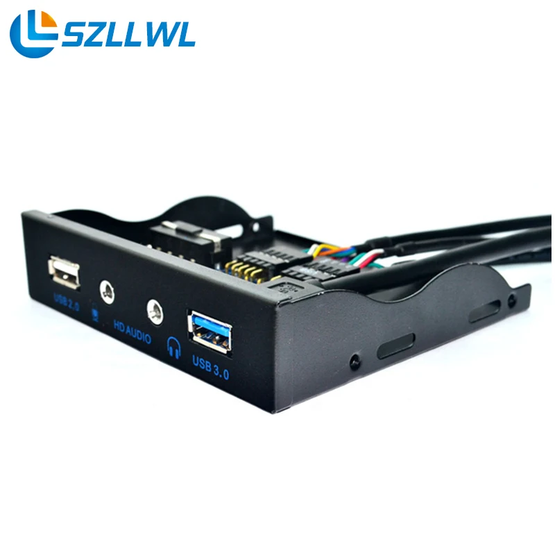 USB3.0 аудио на передней панели 19 pin 20pin к + HD-AUDIO 3.5 адаптер дисковод | Компьютеры и