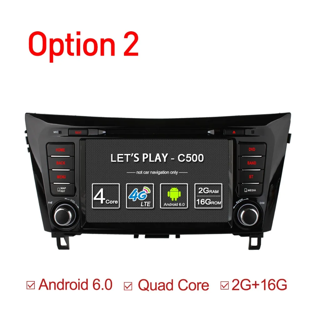 Discount vehicel C500 4G SIM LTE 2 din car radio gps Android 6.0 Octa 8 Core Car DVD GPS for Nissan Qashqai X-Trail wifi 1024*600 2