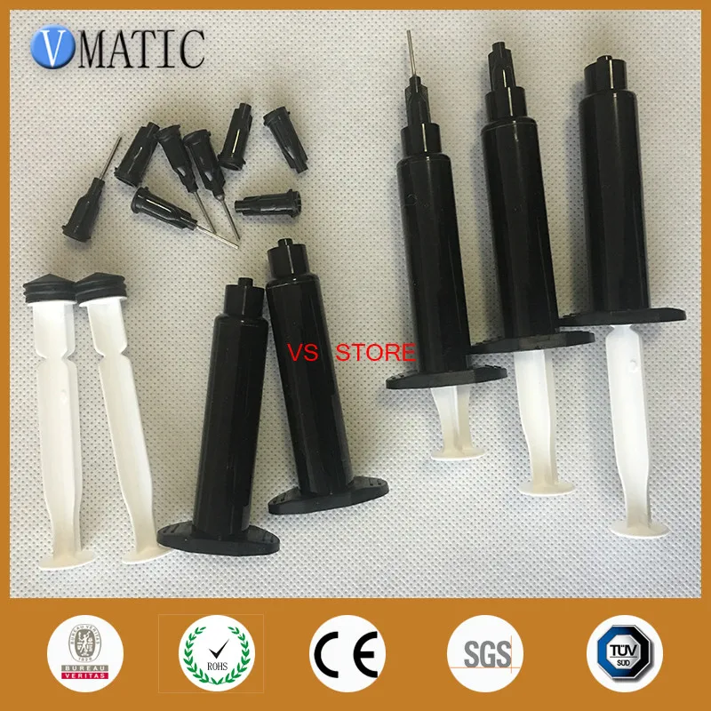 

Free Shipping 10 Sets Light Blocking Black Manual Syringe With Needle & Stoppers For Light Contact Materials 5cc/ml UV Syringe