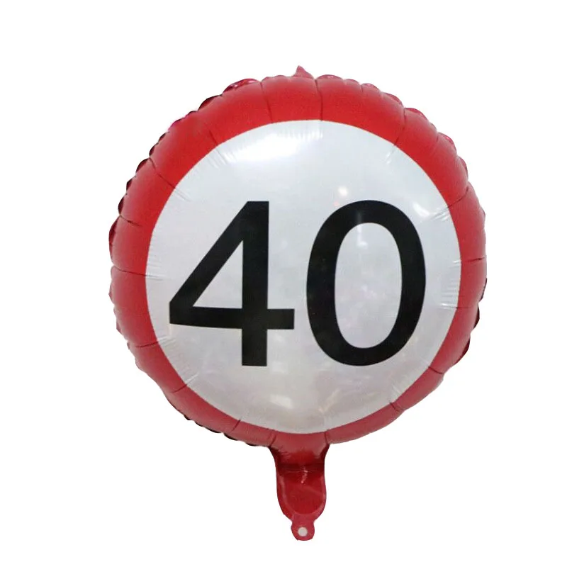 Цифра шар фольга 18 30 40 50 лет Гелиевый шар фигура День Рождения шар воздушные шары цифра Globos юбилейное Украшение 18 дюймов - Цвет: 40 ball