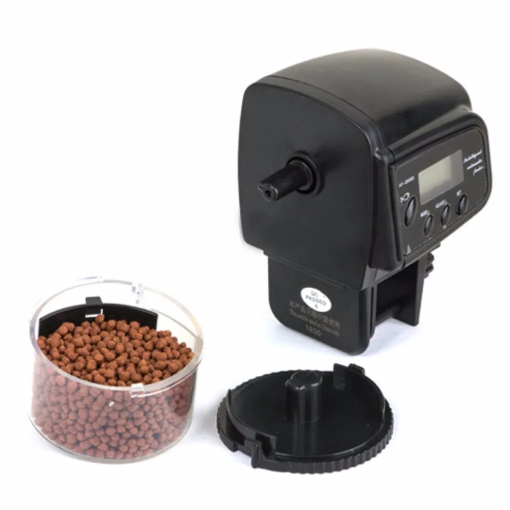 Najtaniej Nicrew 65mL automatyczny podajnik karmy dla ryb do akwarium automatyczne podajniki z zegarem dozownik do karmienia zwierząt LCD wskazuje karmnik dla ryb