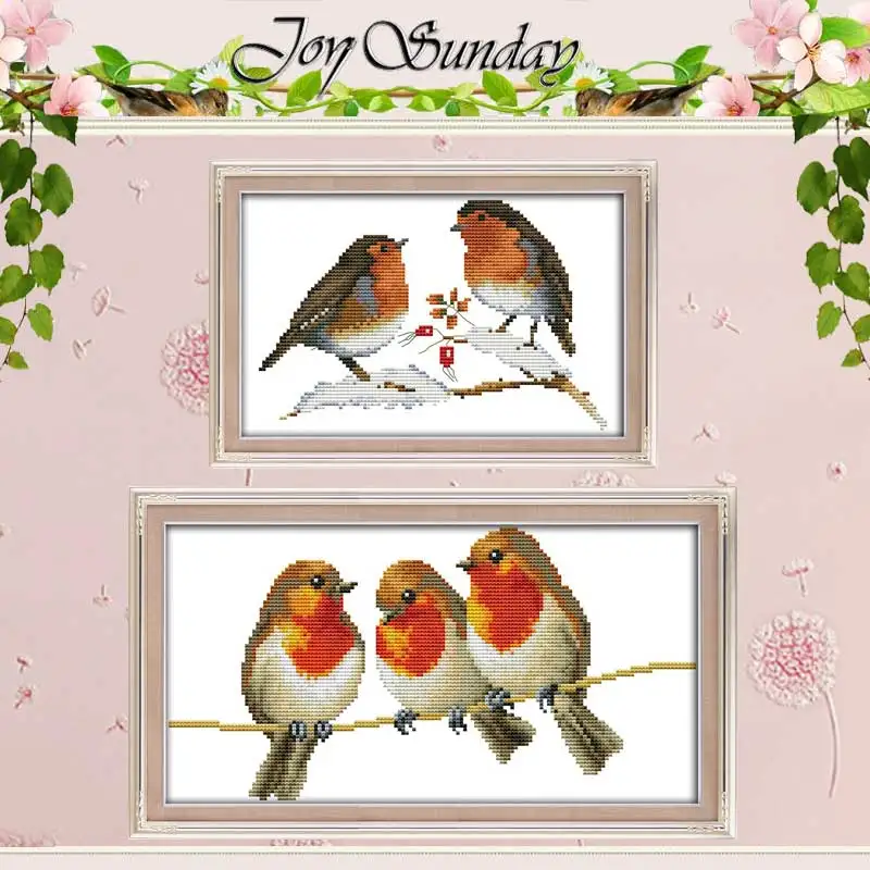

Little birds counted Cross Stitch 11CT 14CT Cross Stitch Set Wholesale DIY nimals Cross-stitch Kit Embroidery Needlework