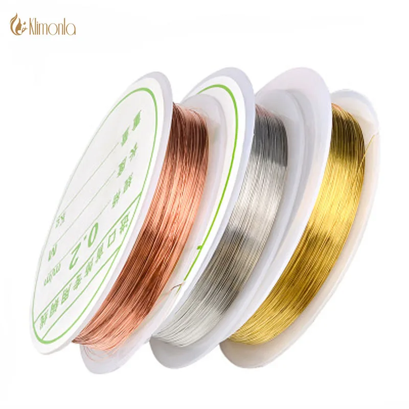 

New DIY Nail Art Line Foil Jewelry Making Copper Line Colorful Plated Beaded Crafts For Craft Necklace Bridal Jewelry Material