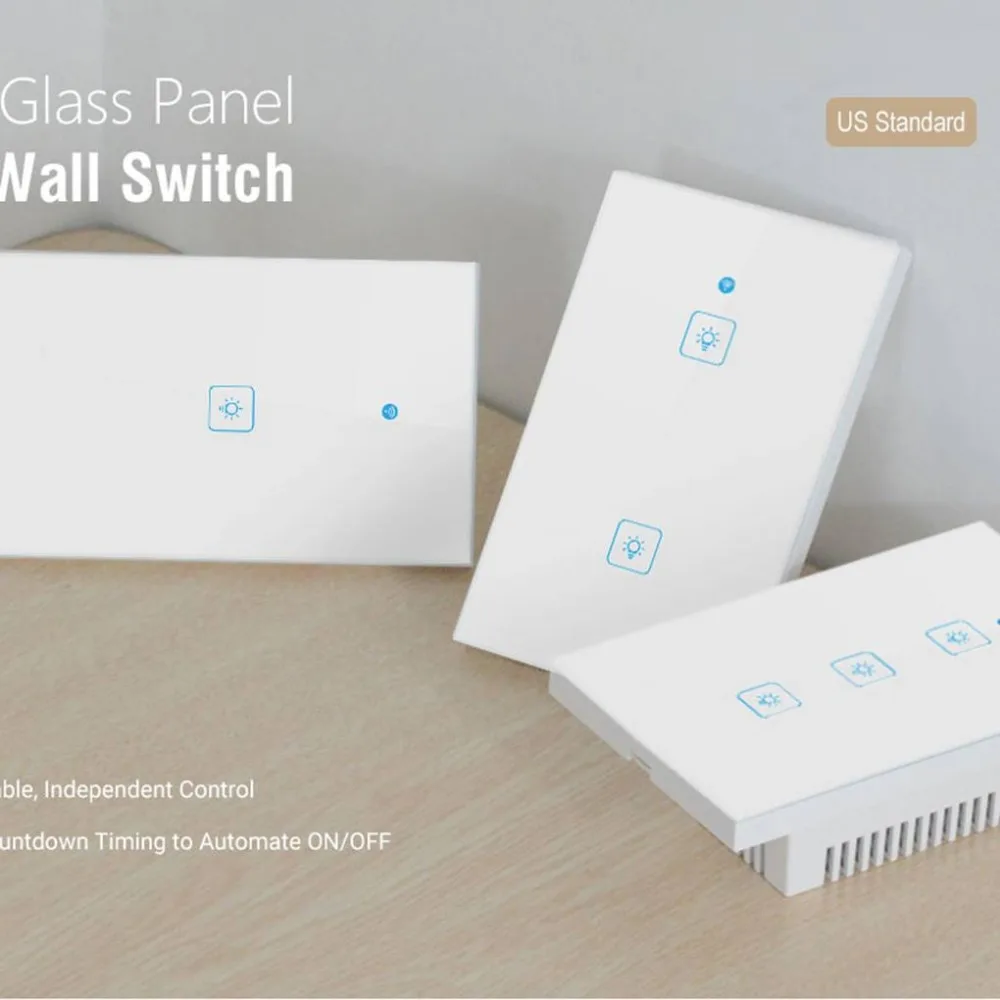 

Wireless Smart Light Dimmer Wall Power Switch Touch Control WiFi Light Switch Support Alexa Google Assistant US Plug