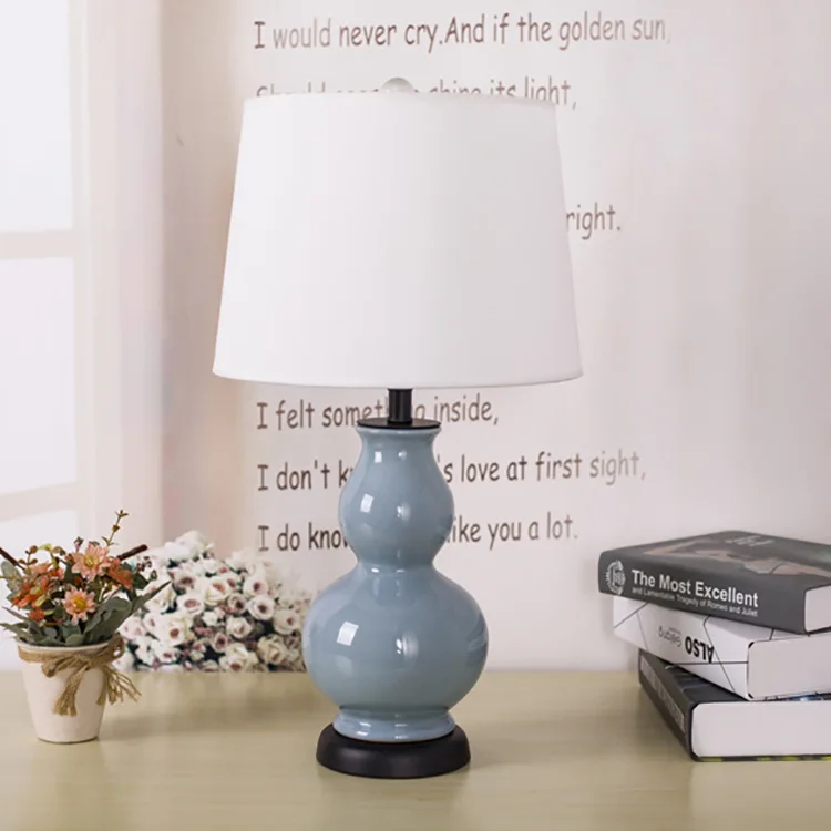 

YOOK American Gourd Ceramic Table Lamp for Living Room Classical Model Table Lamps 220V E27