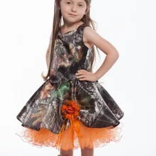 ; Новинка года; стильные короткие детские пышные платья для девочек; камуфляжные Платья с цветочным принтом для девочек