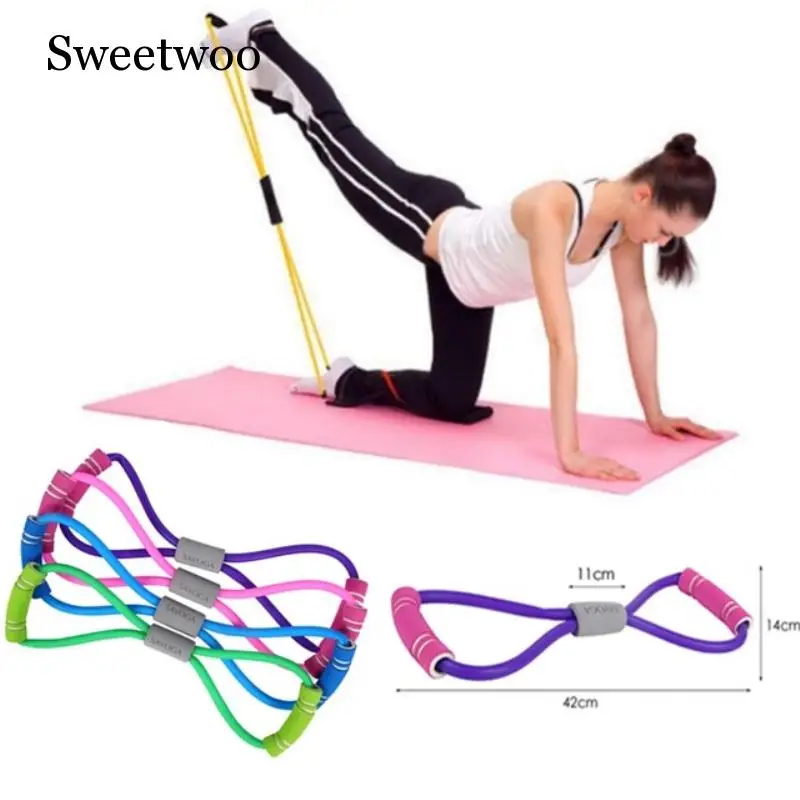 

8 Word Resistance Bands Fitness Gum Rubber LOOP Latex Resistance Fitness Equipment Stretch Yoga Training Cross Fit Elastic Band