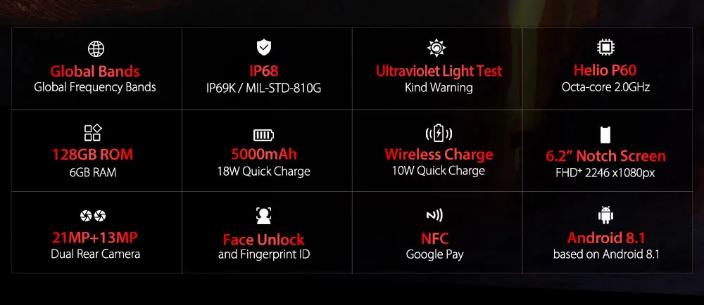ULEFONE ARMOR 6 Smartphone - European Union Version