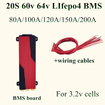 

20S 3.2Vx20 60V 64V 73V 72V 80A LiFePo4 LFP LiFe Battery BMS Management System Balance PCB Chip Protection Circuit Board Balance