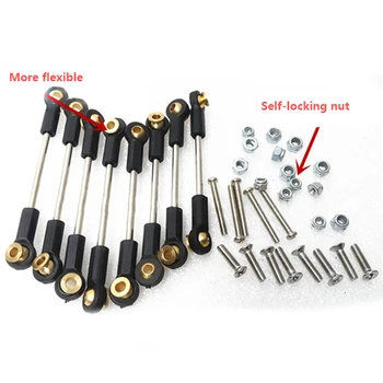 

Upgrade Nylon Metal Ball Tie Rod for MN Model 1:12 D90 D91 RC Car Spare Parts 8 Nylon / Metal Black / Silver Ball Tie Rods