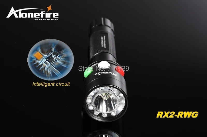 AloneFire RX2 белый красный зеленый железная дорога светодиодный триколор Перезаряжаемые железнодорожного сигнала Ультрафиолетовый фонарь