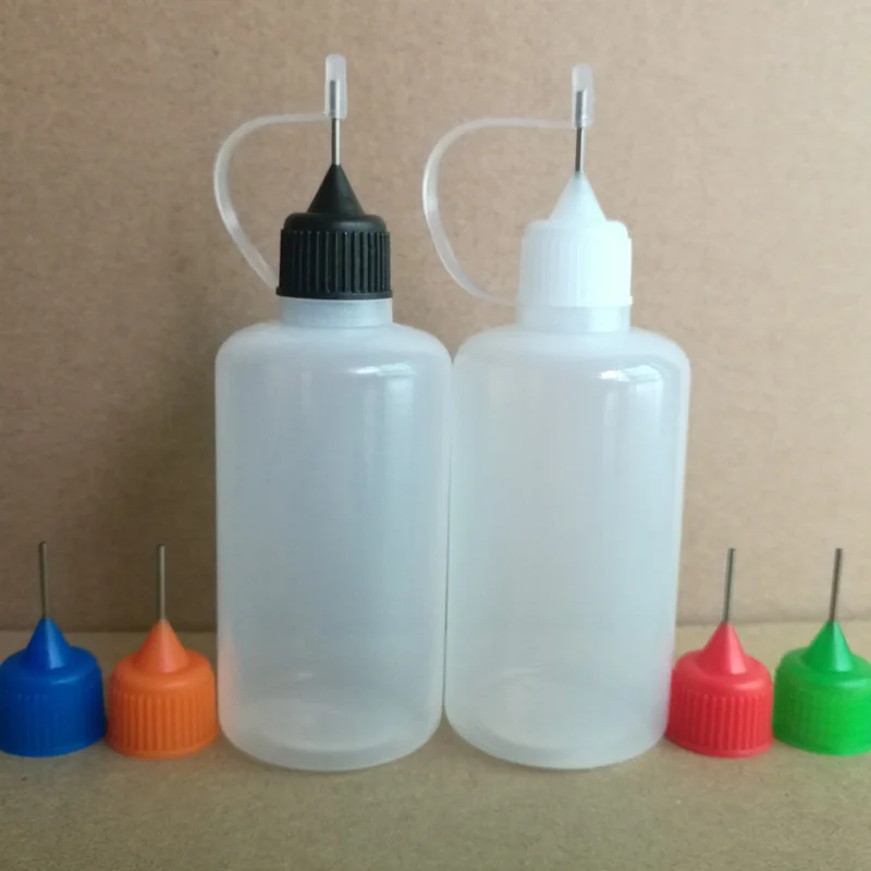 

2PCS 10ml 30ml 50ml e liquid / oil Filling Bottle Squeezable Injection Dropper Plastic Storage Needle Tip Electronic Cigarette