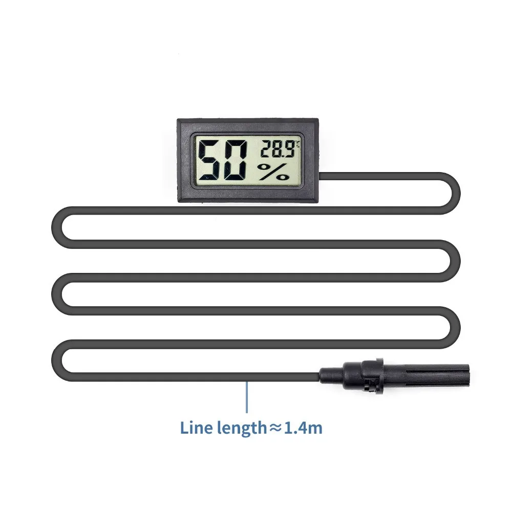 

Mini LCD Digital Thermometer Hygrometer Temperature Indoor Convenient Temperature Sensor Humidity Meter Gauge Instruments Cable