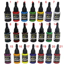 21 шт. высокое qunlitypermanent пигментные чернила 15 мл татуировки краски 21 цветов комплект татуировки чернила