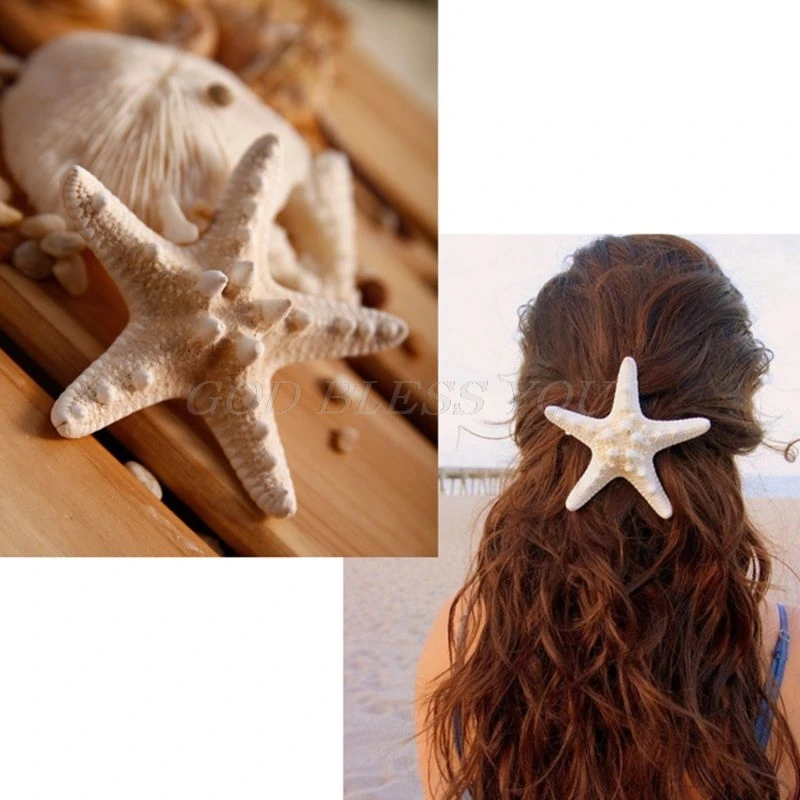 

Ocean Style Women Girls Starfish Handmade Duckbill Hair Clips Wedding Bridal Textured Surface Hairpins Sea Star Beach Barrettes