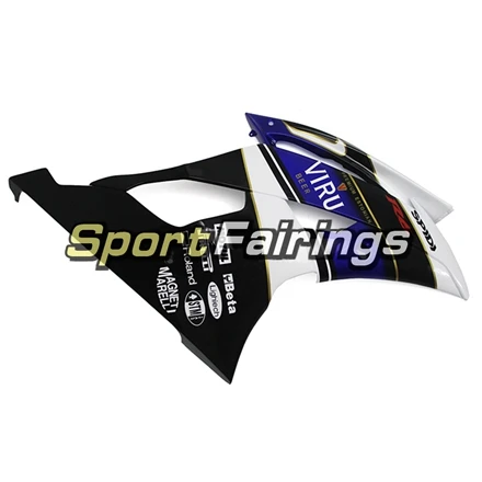 Белого и синего цвета Черные корпуса для Yamaha YZF-600 R6 2008 08 09 10 11 12 13 14 15 16 ABS Пластик впрыска тела рамка капот