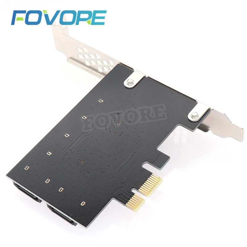 4 портовая Плата расширения SATA 3 0 на PCIe PCI express e адаптер конвертер с радиатором для