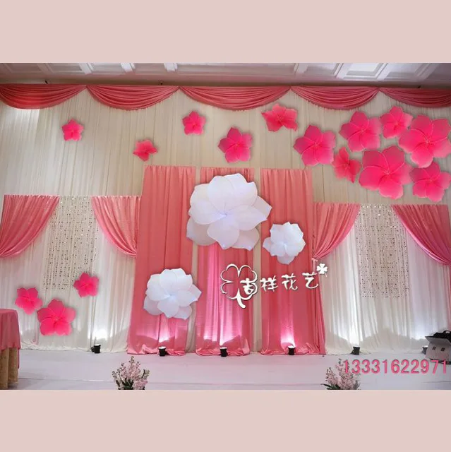 Hindu Marriage Mantap Decorated With Flowers Links 10pcs Lot Artificial Silk Rose Flower Wall Wedding Background Lawn Pillar Home Market Decoration In Decorative Flowers Wreaths
