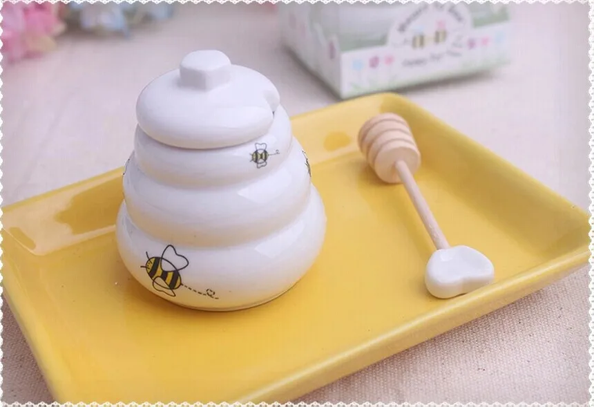 50pcs Meant To Bee Ceramic Honey Pot Wedding Bridal Shower Favor