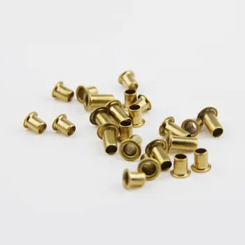

M4 M5 M6 Brass Vias Rivet Nuts Through Hole Rivets Hollow Grommets 80PCS