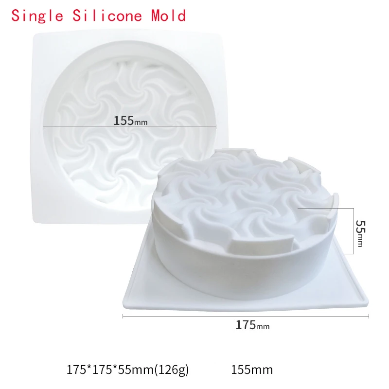 Spiral Flower Shaped Mousse Cake Silicone Mold New French Dessert Mould Bakeware Chocolate Tools Pastry Pan Cake Decoration10