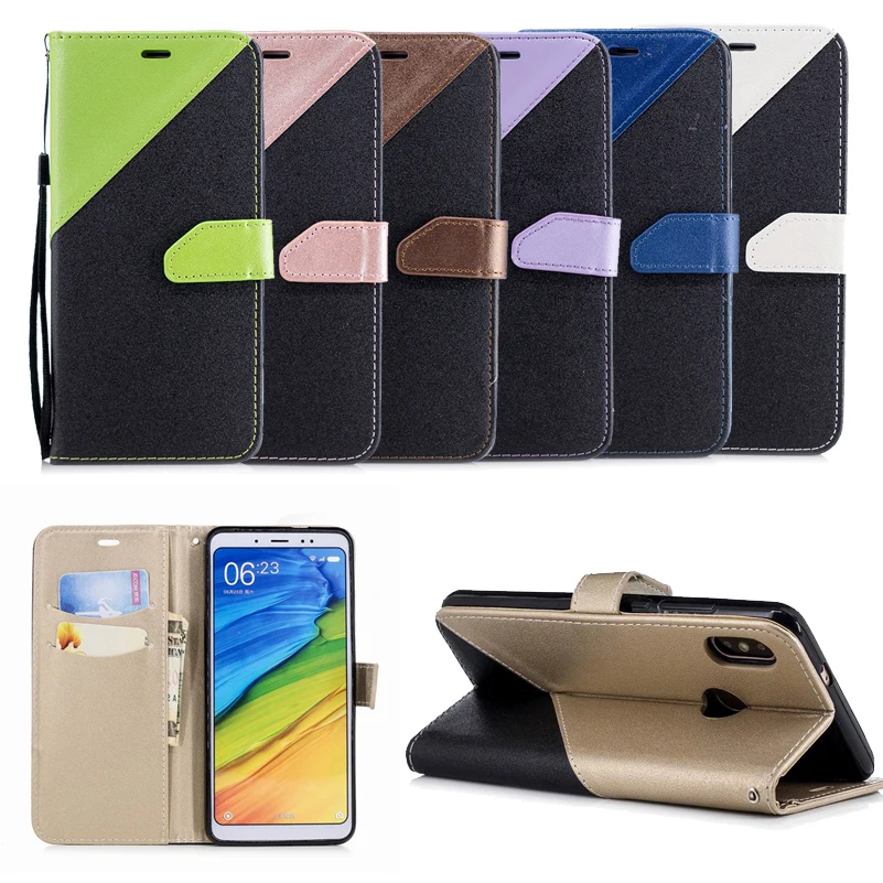 For Xiaomi Mi 5A 5X 6 6X Case dual color PU Leather Cover Luxury Flip Stand Xiao Mi6X Mi6 Mi5X Mi5A With Lanyard | Мобильные