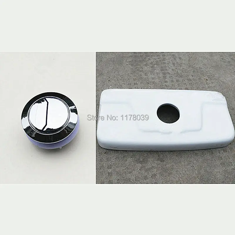 Внутренний диаметр 3.8 см ABS круглый Туалет двойной кнопки, подходит для туалетной воды бак покрытия керамики круглое отверстие 40 мм, J17363