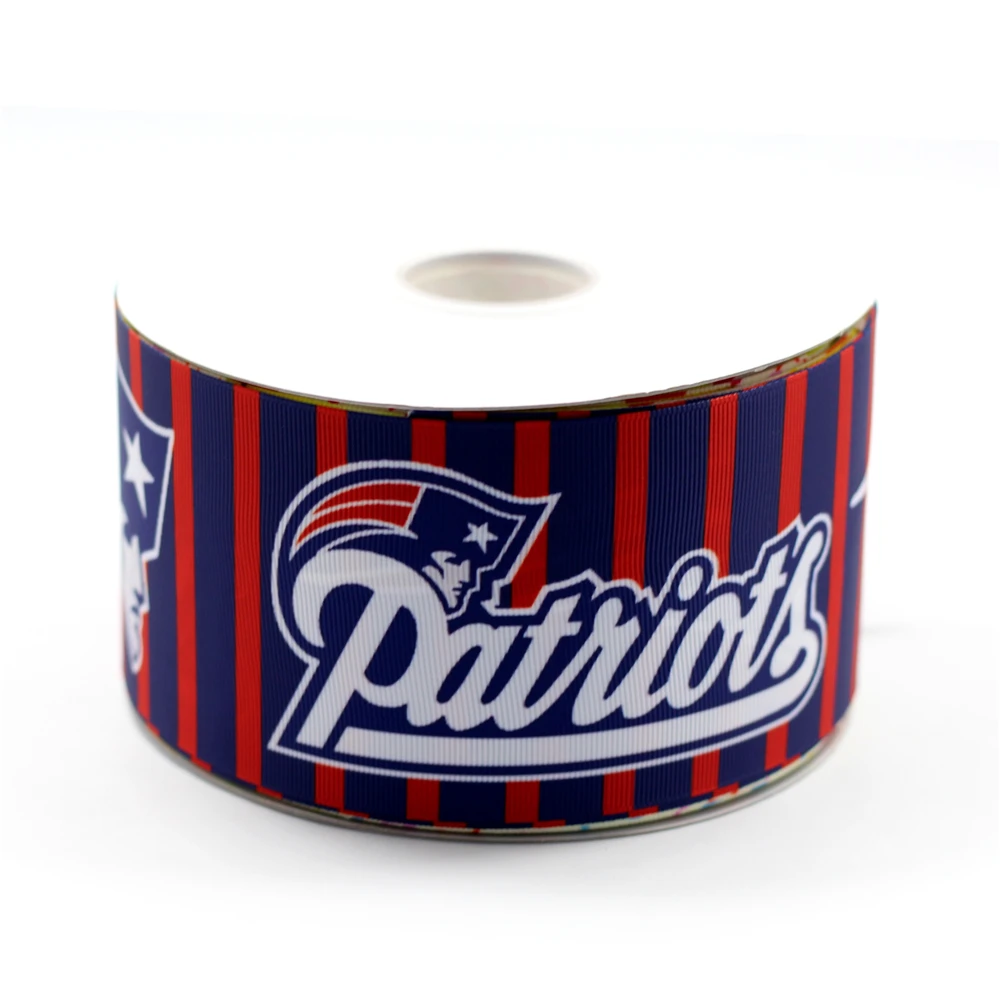 75mm Grosgrain Ribbon Rugby New England Football Printed Ribbon