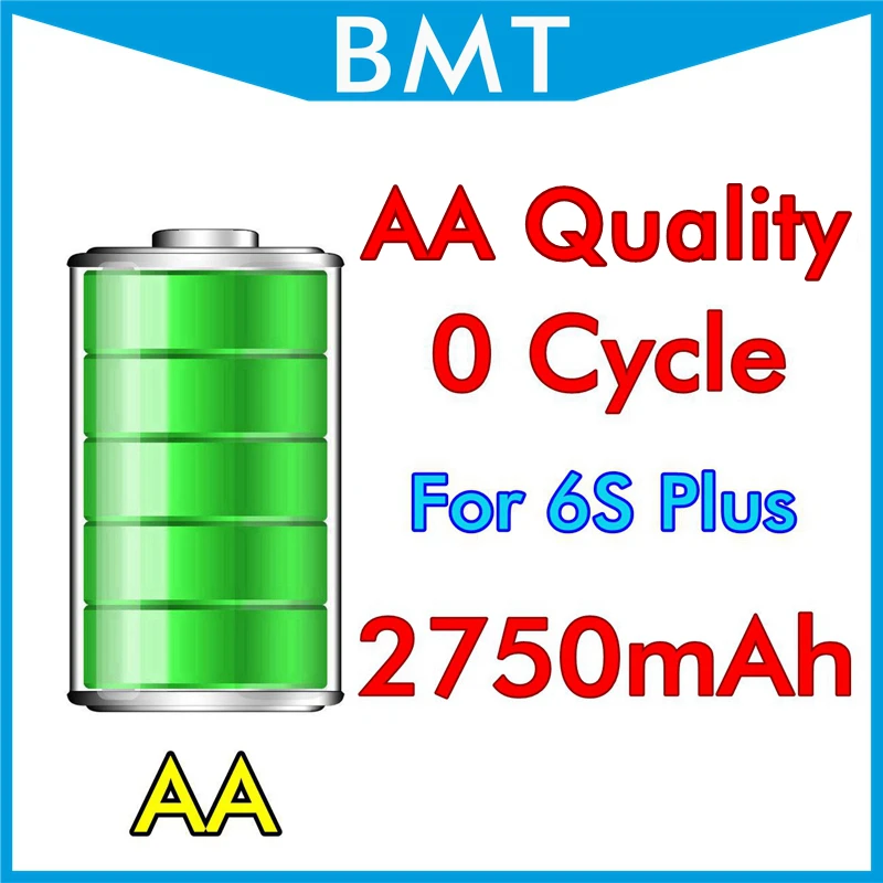 imágenes para BMT 10 unids/lote Calidad AA 2750 mAh 3.82 V Batería para el iphone 6 S Plus 5.5 "reemplazo 0 cero ciclo BMTI6SP0BTAA imágenes para BMT 10 unids/lote Calidad AA 2750 mAh 3.82 V Batería para el iphone 6 S Plus 5.5 "reemplazo 0 cero ciclo BMTI6SP0BTAA