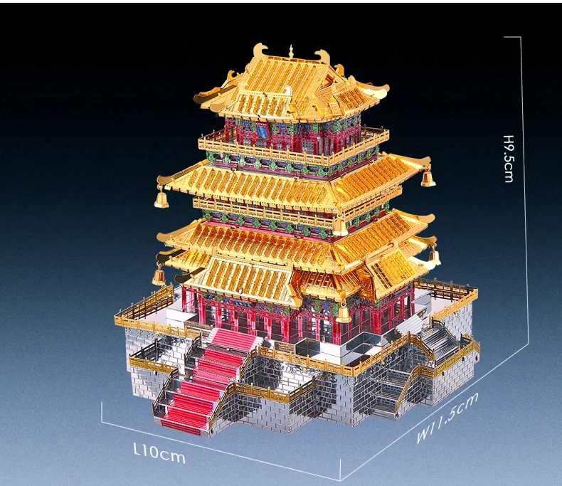 Шт 3D металлическая головоломка модель GUANQUE башня Строительная модель DIY лазерная резка головоломки модель игрушки подарок для детей
