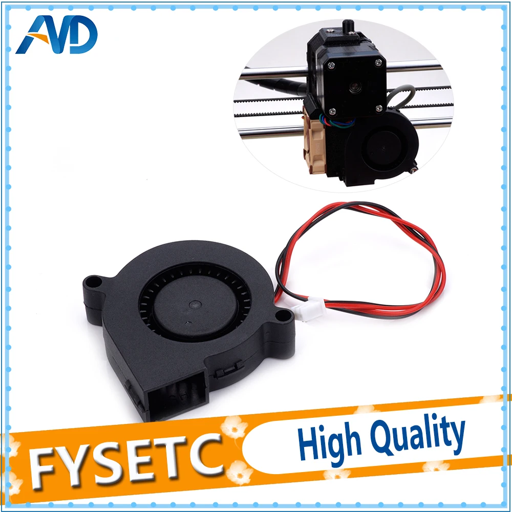 2pcs 12V DC 5015 50x50x15mm Blow Radial Cooling Fan Sleeve Bearing for Anet A8 A6 font