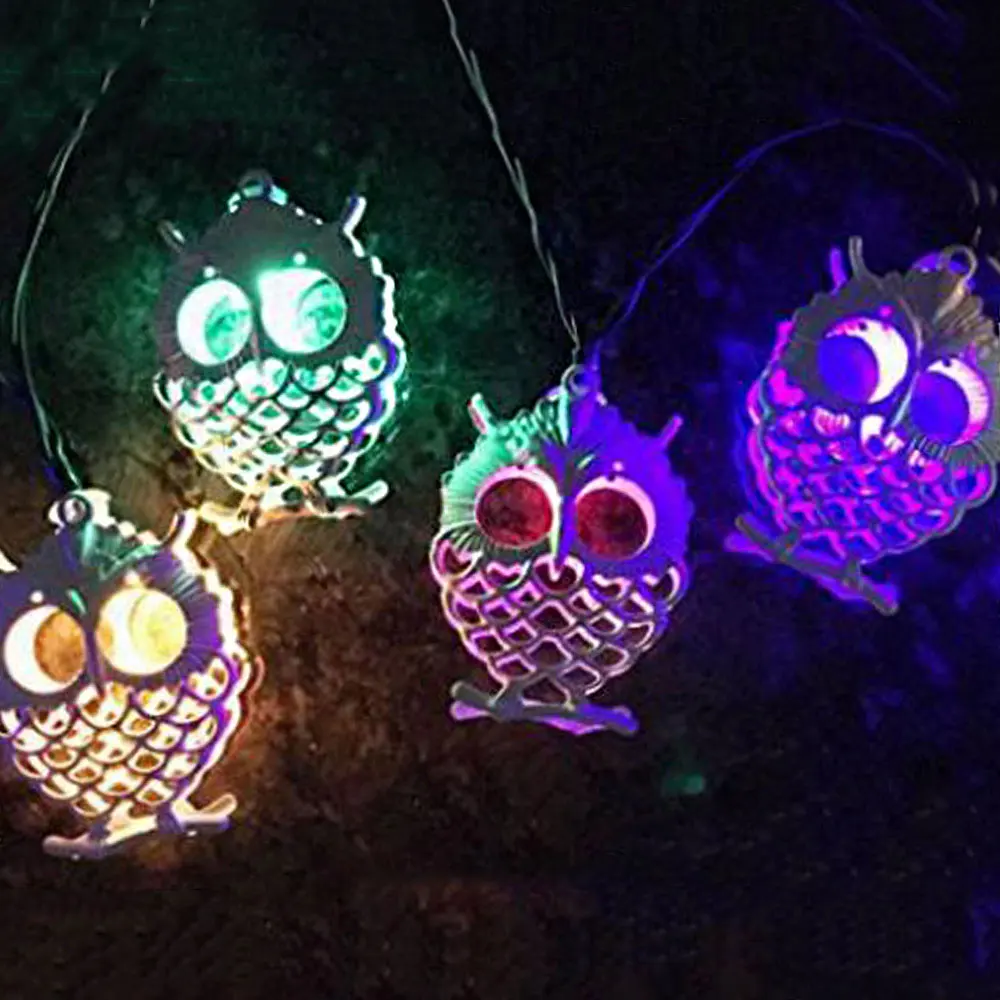 300 см светодиодный светильник в форме совы, гирлянда, Новогоднее украшение на заднем дворике, креативный