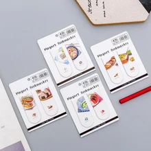 Забавная еда красочные растения Закладка на магните Мини Книга папка DIY офисные Канцелярские и школьные принадлежности 2 шт./пакет