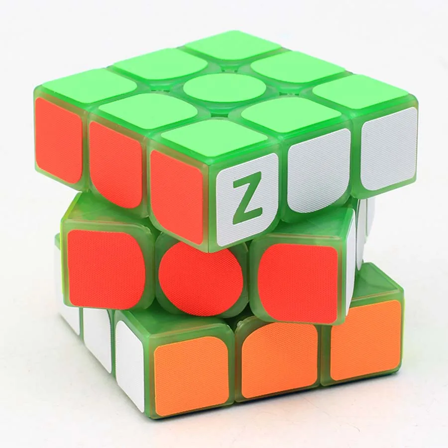 Световой зеленый/желтый стикер Magic Cube 3x3x3 Скорость Cube Professional Cubo Magico Обучающие игрушки-пазлы для детей