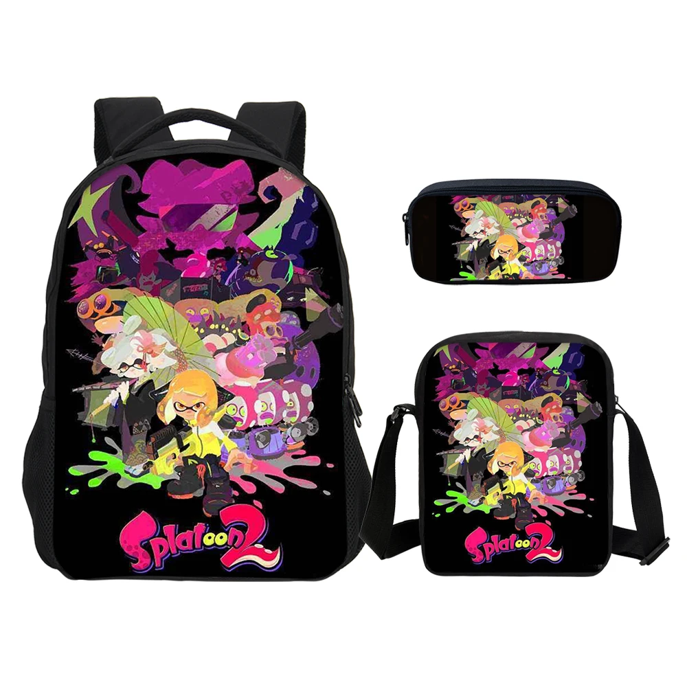 VEEVANV Splatoon 2 подростковый Школьный рюкзак 3 шт. набор 3D печать женские сумки на