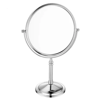 

6-8 Inch Double-Sided Makeup Oval Magnifying Mirror,Bathroom Copper Metal Mirrors,Special Make-up Magnifying Glass Effect.